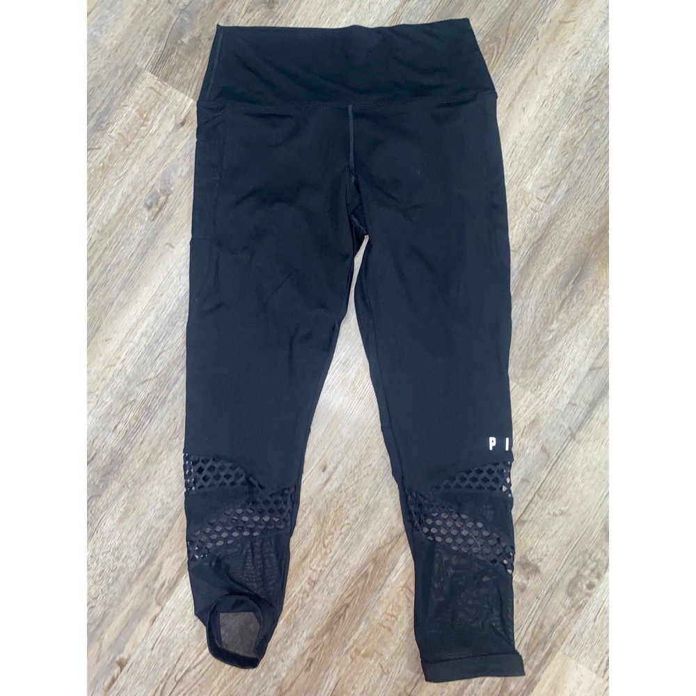 Pink Victoria's Secret Leggins With mesh/cutout Ankles, Large